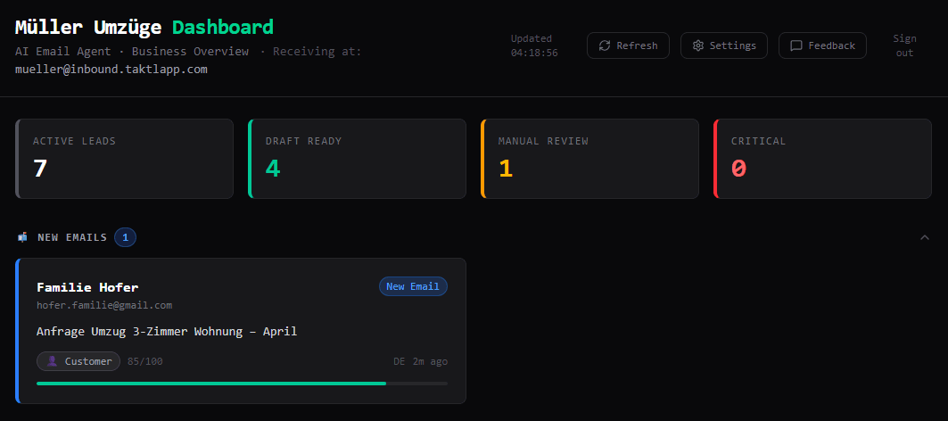 Taktl reads and classifies it