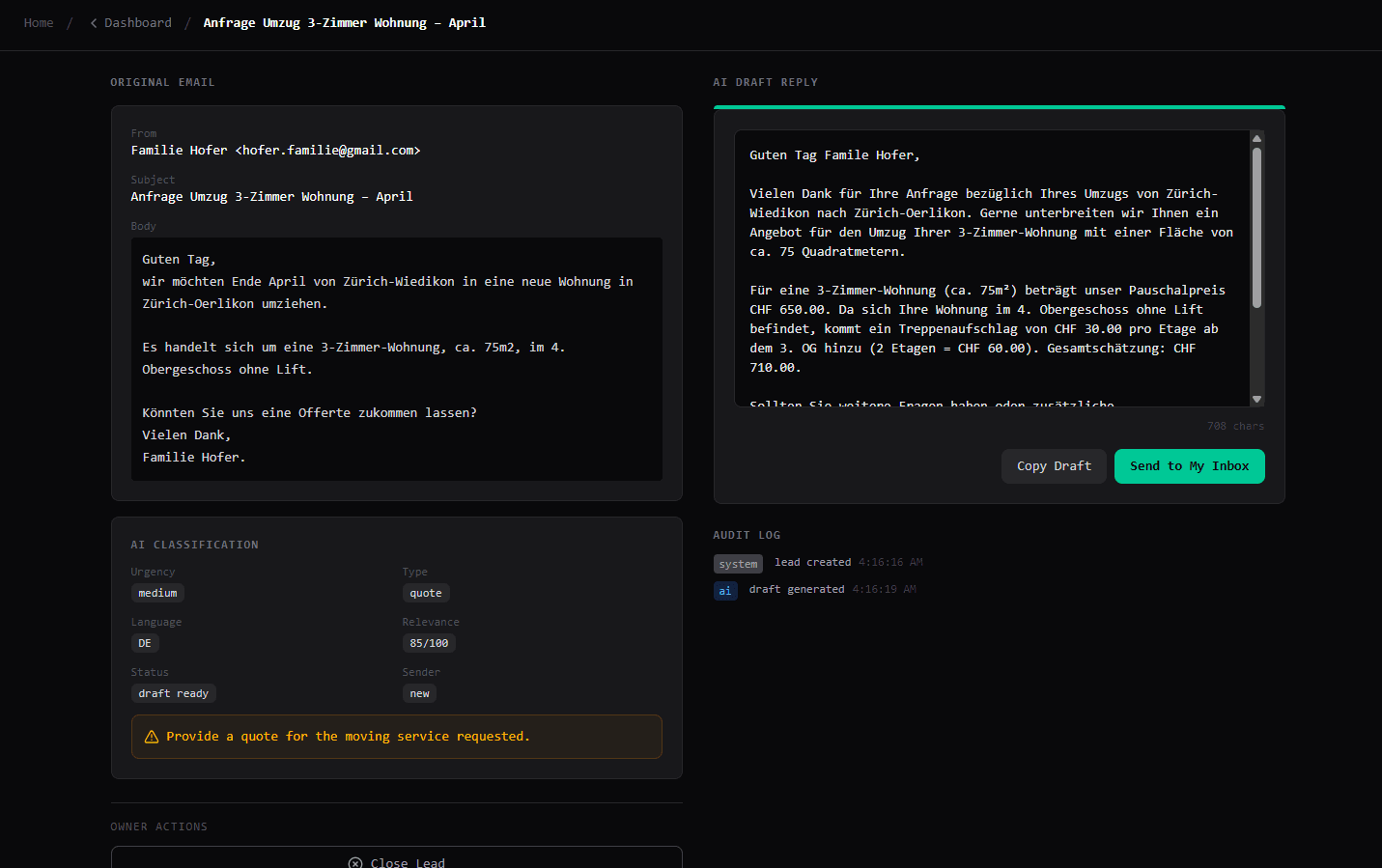 One tap and it's done